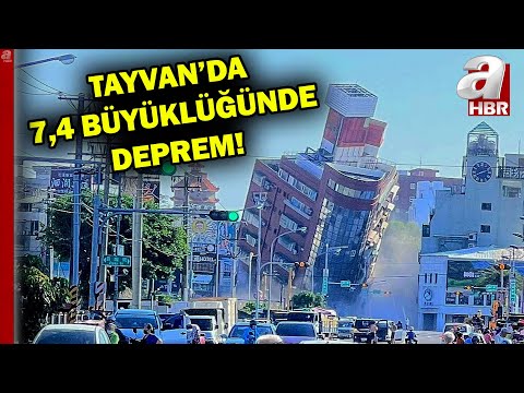 Tayvan'da 7,4 büyüklüğünde deprem! Tsunami meydana geldi... | A Haber