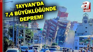 Tayvan'da 7,4 büyüklüğünde deprem! Tsunami meydana geldi... | A Haber