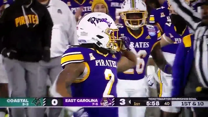 East Carolina RB Keaton Mitchell 46 yard run vs. Coastal Carolina in Birmingham Bowl