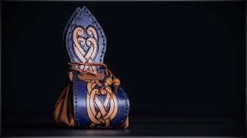 Making a LEATHER DICE POUCH - ASMR