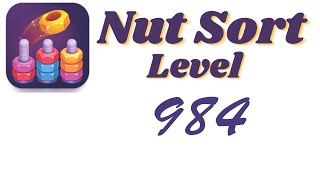 Nut Sort Level 984 Walkthrough | Nuts — Color Sort 984 solution