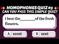 Homophones Quiz #5 | Can you pass this Homophones Quiz? | English Test