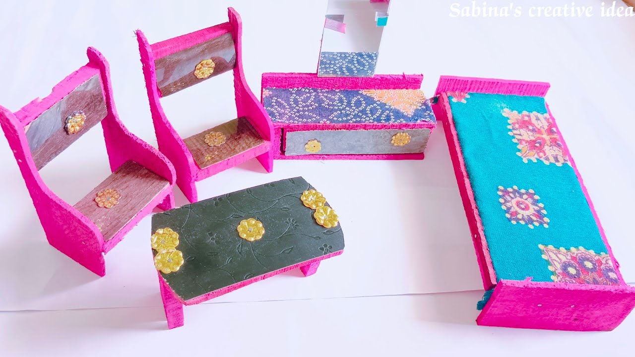 Make a Small Chair and Tablet From Cardboard/ Easy Cardboard FURNITURE