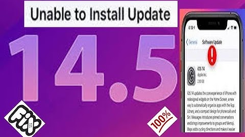 Unable To Install iOS 14.5 Update On iPhone  iPad  How To Fix Unable To Install iOS 14.5 Error