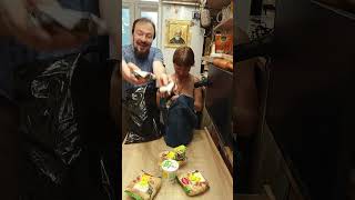Мы купили уценённые продукты со скидкой по акции на 1212 рублей - распаковка.