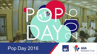 2016 Pop Day: 16 AXA Fellows presenting their research projects on a paper placemat!