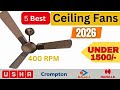Top 5 Best Ceiling fan Under 1500 in 2026 | Best Ceiling Fan for Home | Best Ceiling Fans in India