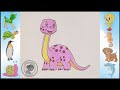 Kolay Dinozor Çizimi | Çocuklar için Kolay Çizim | How to draw a dinosaur?