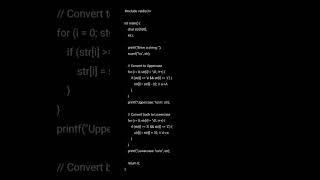 String Uppercase & Lowercase | C #clanguage #cprogramming #codingtips