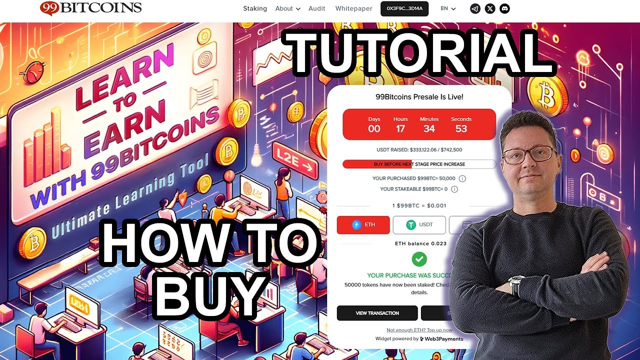 New Learn-To-Earn BRC20 99Bitcoins Token - Tutorial How To Buy and Stake