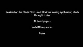 G. F. Handels Bourée In F From Water Music On The Clavia Nord Lead 2X Synthesizer