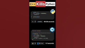 C++ vs Python🐍| C++ is way fast💨 | #cpp #python #codinglife #programming #softwaredevelopment