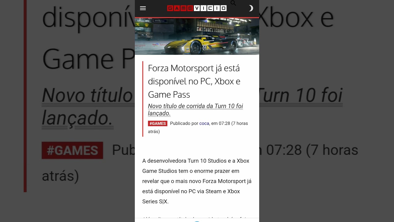 Forza Motorsport, simulador de corrida do Xbox, chega em outubro