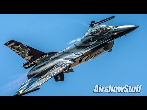 "Dark Falcon" Belgian Air Force F-16 Demo - RIAT 2018