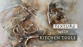 How to Create DIY Texture Painting with Tools From Your Kitchen!