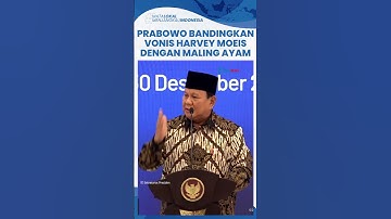Geram Koruptor Rp 300 T Harvey Moeis Divonis Ringan, Prabowo Bandingkan dengan Vonis Maling Ayam