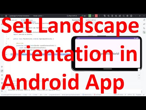 How to set the screen orientation to Landscape vs Portrait as default in your Android App?