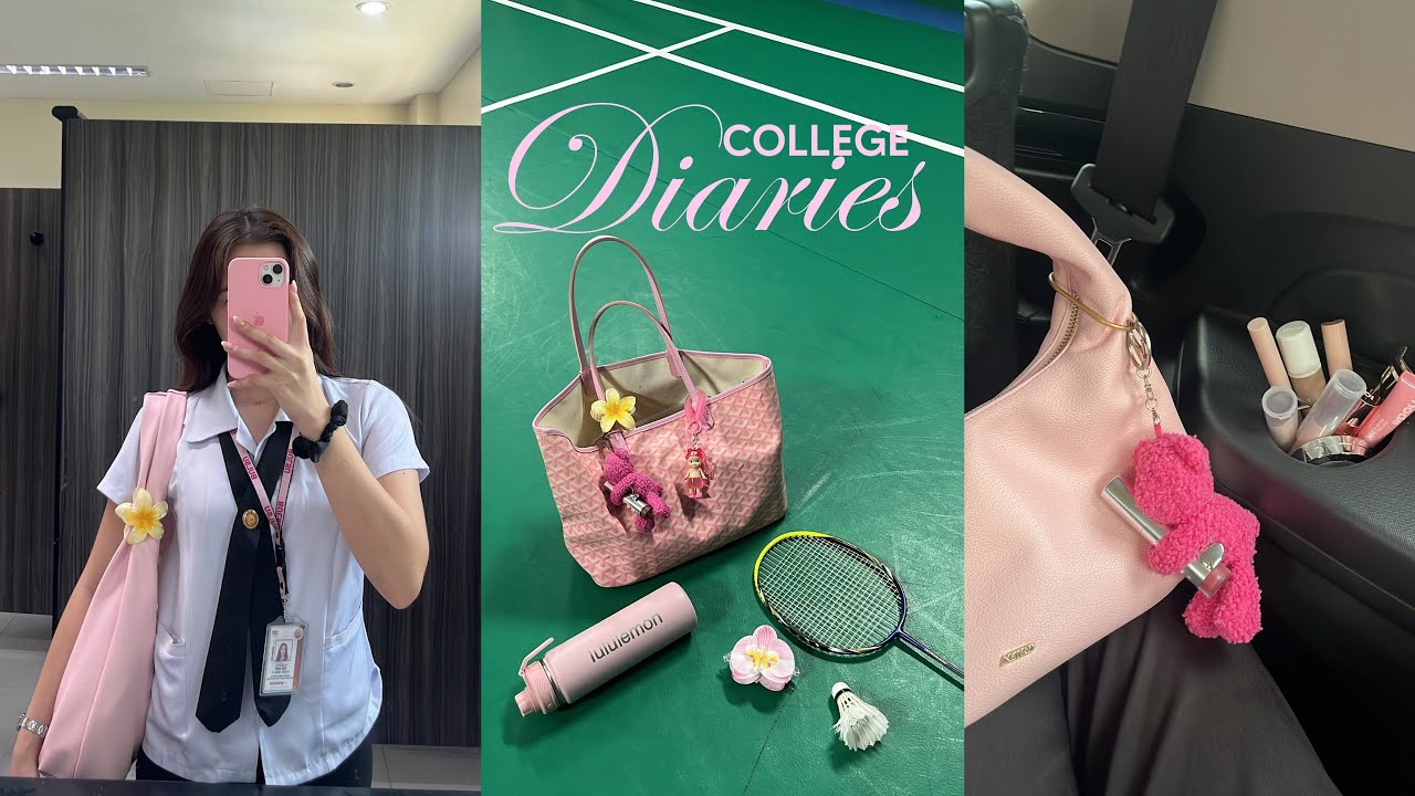 College Diaries | grwm, badminton and ramen day 🏸🎀