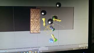 Beta testing of a 3D Animation Lightwave 3D project with camera view above the project