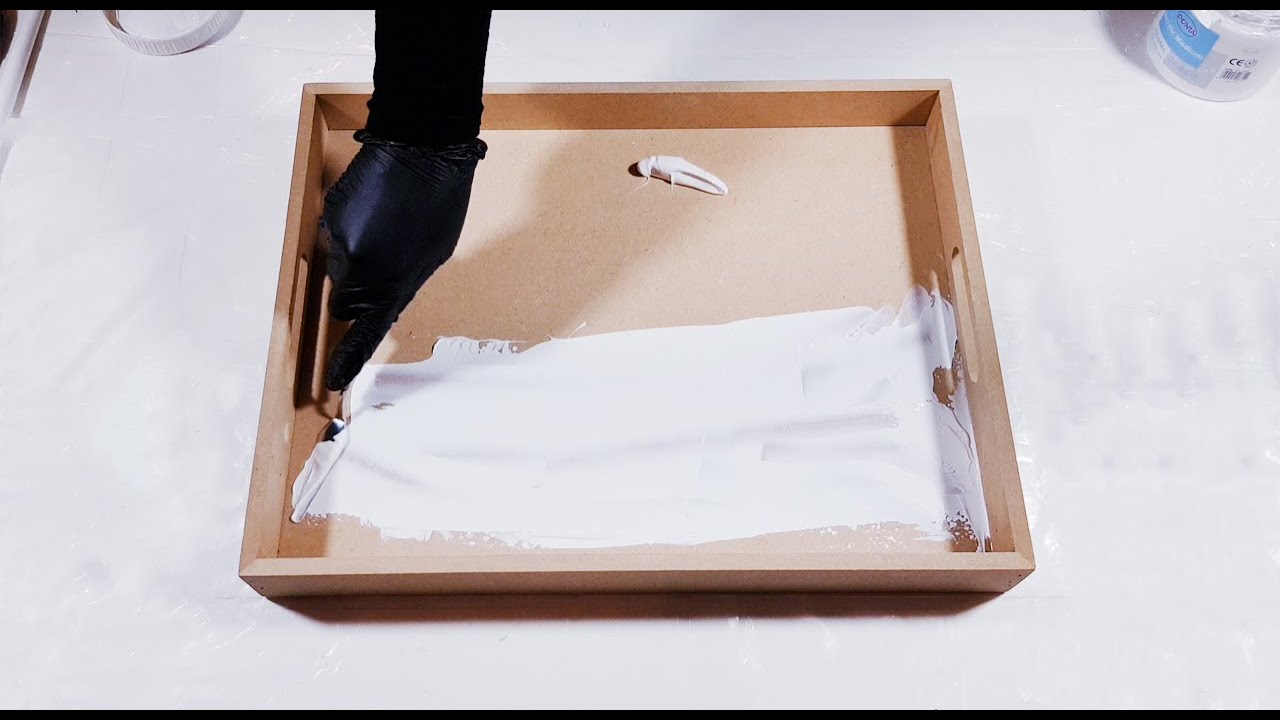 صينيه سكب ريزن وورق الذهب والفضه