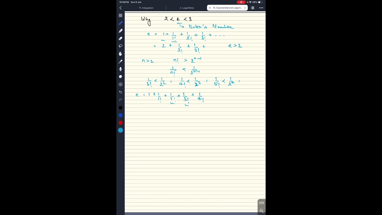 Proof that e between 2 and 3| Euler’s Number Explained