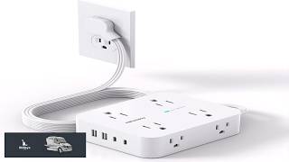 Surge Protector Power Strip HANYCONY Extension Cord with Multiple Outlets 5 Ft