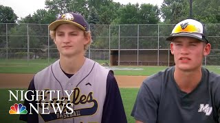 After Winning High School Baseball Game, Player Hugs Friend On Opposing Team Nbc Nightly News