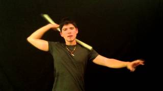 Awesome Nunchucks for Beginners #13: Horizonal Moves Intro. (Ninja Circus Nunchaku Tricks )