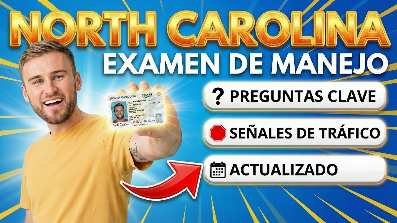 ¿Pasarás el Examen de Manejo de North Carolina? 100 Preguntas Esenciales
