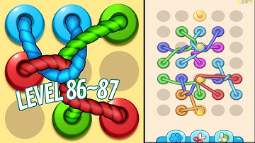 🏅 TANGLED LINE 3D: Knot Twisted 🤪 Level 86 ~ 87 🧩 Gameplay Walkthrough