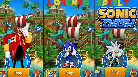 SONIC DASH Gameplay - BOSCAGE MAZE SONIC VS EGGMAN VS SILVER- Android HD Movie - All Bosses Battle