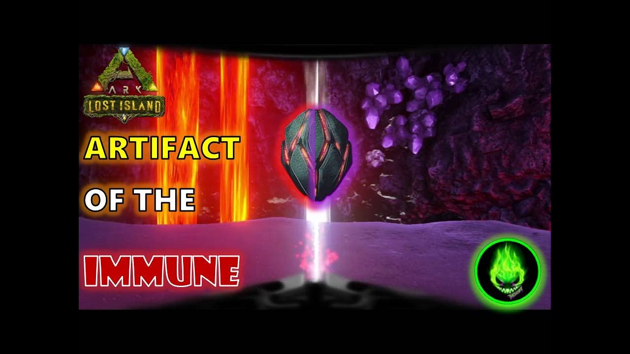 ARK LOST ISLAND CAVE ENTRANCE LOCATION FOR THE IMMUNE ARTIFACT