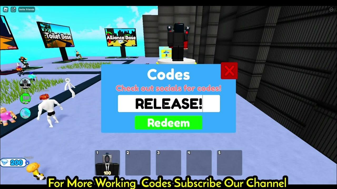 ALL WORKING *NEW* CODES FOR BATHROOM TOWER DEFENSE X *EP 63!* Roblox  Bathroom Tower Defense X Codes 