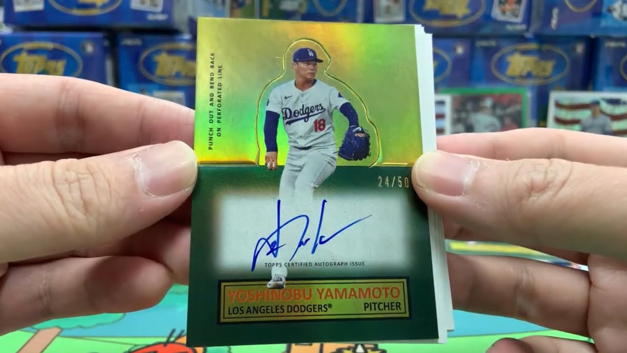 Yamamoto auto pulled !! 山本由伸簽名開出! 代開2025 topps archives