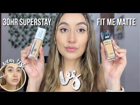 YouTube Foundation & REVIEW 🤔 Active HOUR Wear ME Super VS TEST Stay 30 Foundation! | Maybelline - FIT WEAR