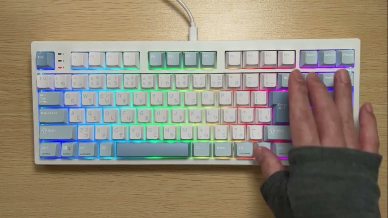 EPOMAKER TH87 JIS メカニカルキーボード - YouTube
