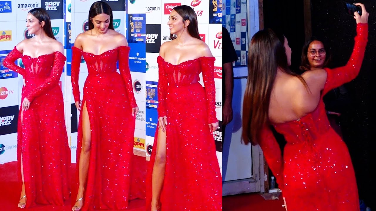 Kiara Advani Latest Stunning Looks In Red Dress At Zee Cine Awards 2023 | Always Filmy