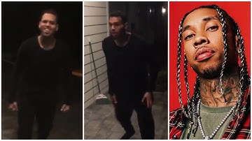 Tyga Challenging Chris Brown To Do Two Front Flips “Super Breezy”