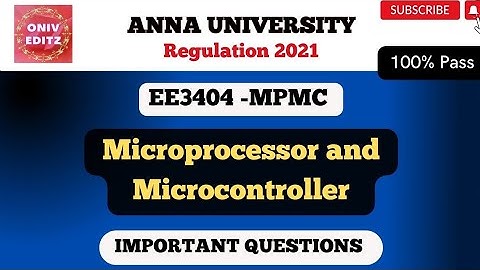 EE3404 Microprocessor and Microcontroller important questions| Be Prepare👍