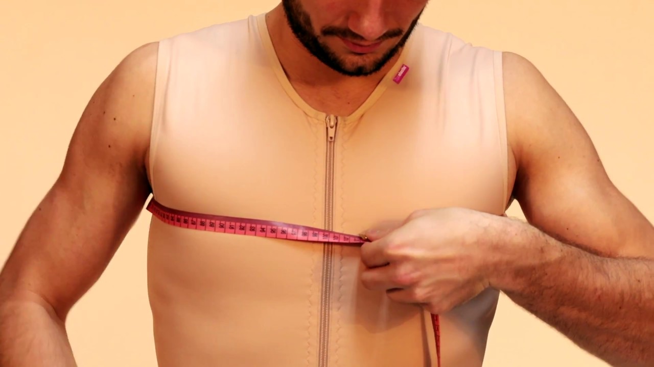 How to measure the proper size of the LIPOELASTIC® post-operative male  vest? 