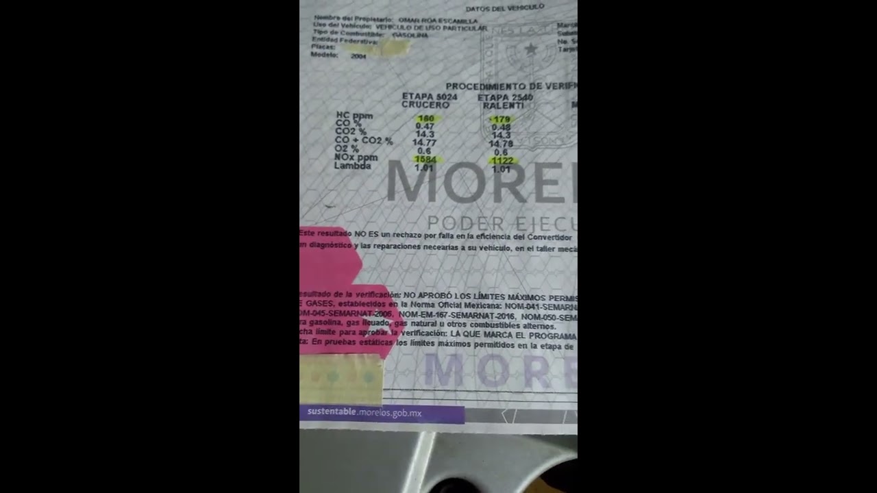 NOX altos como bajar su nivel y pasar la verificación