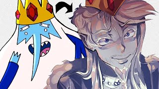 Turning Ice King into a hot anime boy (Speedpaint with Voiceover)