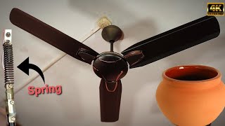 Ceiling Fan Falling on Giant Cooking Pot | Spring Wobble Experiment