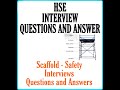 Scaffold   Safety Interviews Questions & Answers