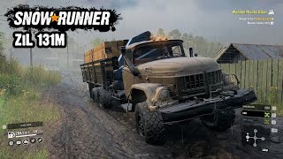 Snowrunner Mods - Zil 131M Demonstrating The Power Of Soviet Trucks On The Mud - Pc Gameplay