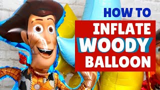 Woody Foil Balloon Inflation: Step by Step / No Helium, Air Only