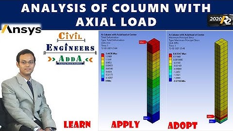 Analysis of Column with Axial force in Ansys Workbench 2020 R1