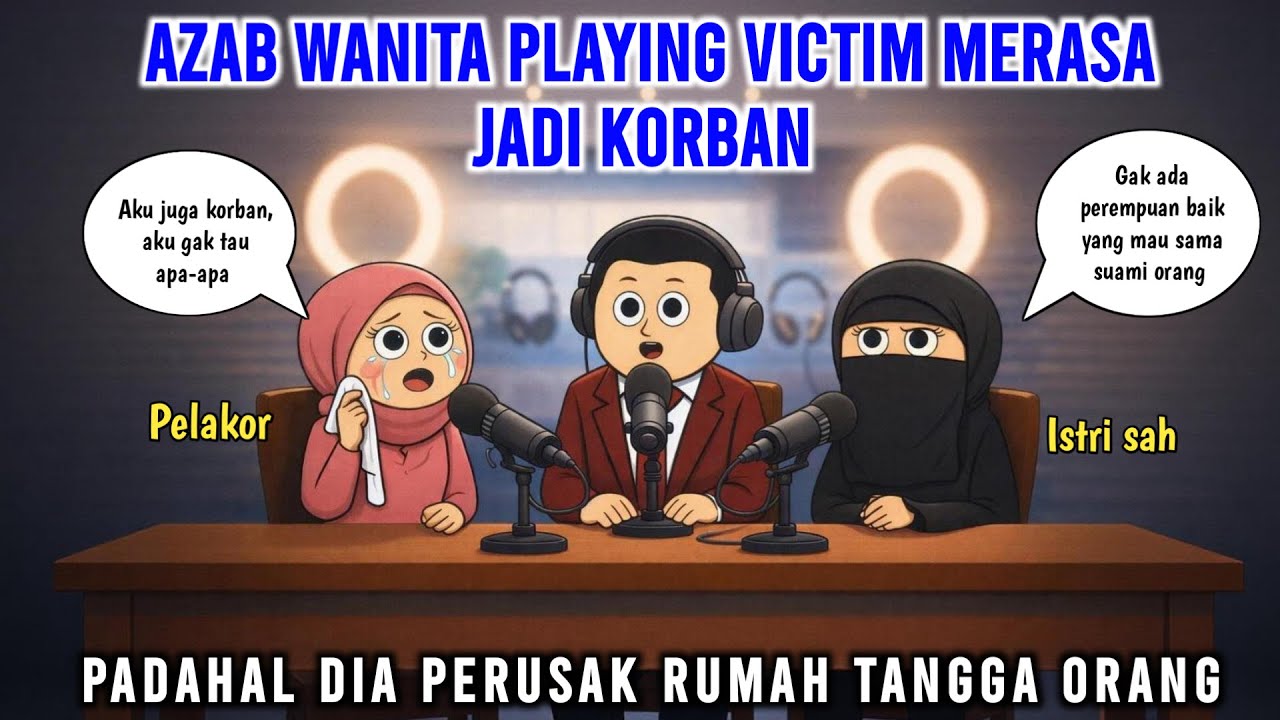 AZAB WANITA PLAYING VICTIM! MERASA JADI KORBAN PADAHAL DIA PERUSAK RUMAH TANGGA ORANG | ANIMASI AZAB