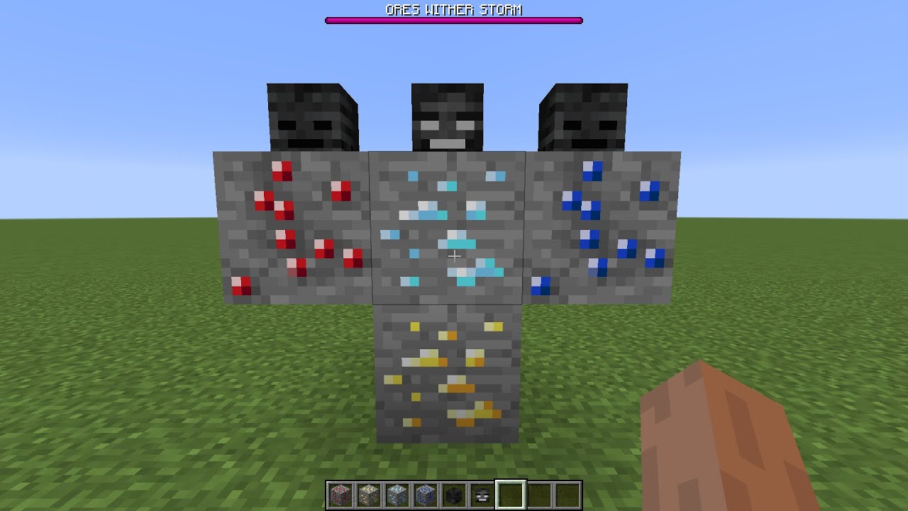 what if you create an ORES WITHER STORM ADDON in MINECRAFT - YouTube