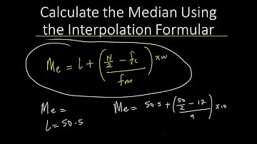 How to Calculate the Median Using the Interpolation Formula